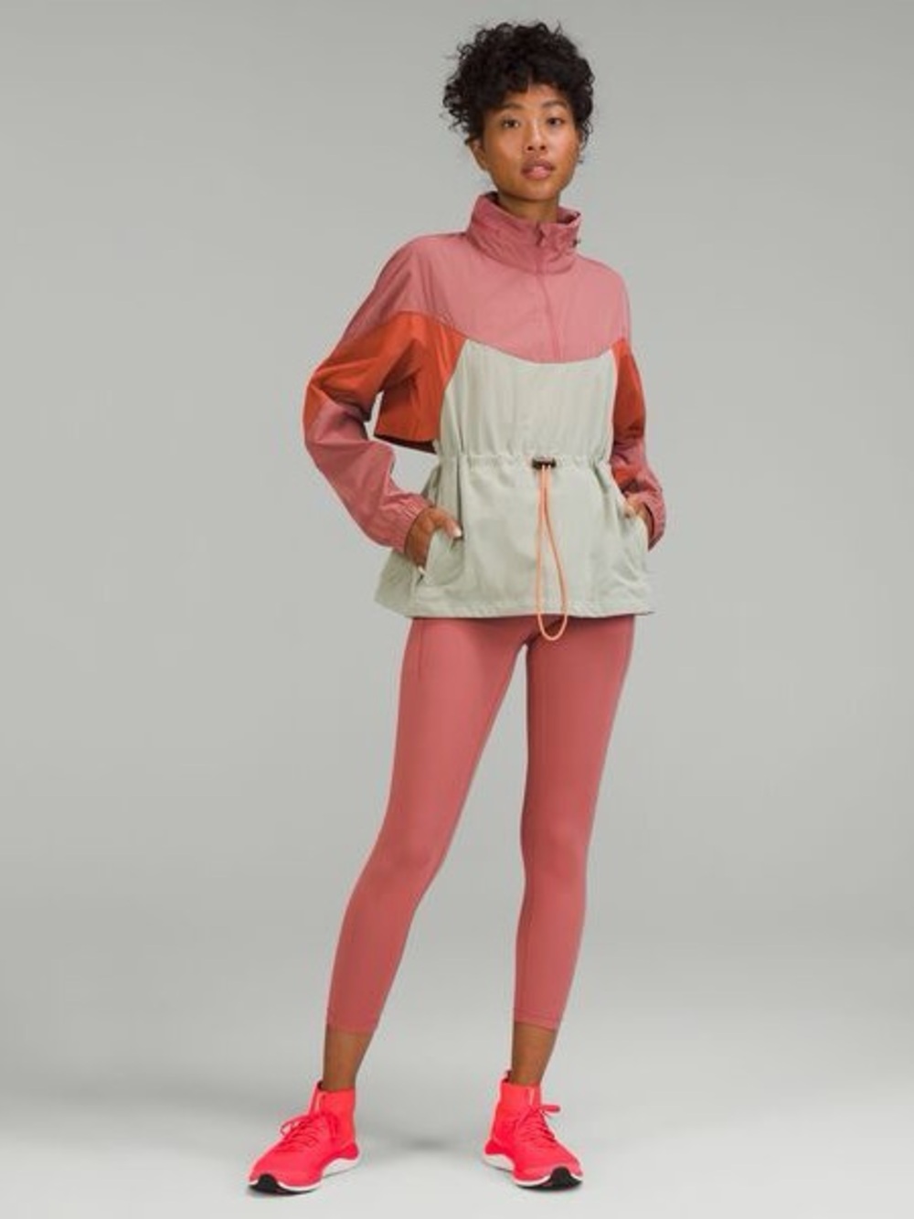 Lululemon Evergreen Anorak in Brier Rose/Pale Raspberry, Natural Ivory